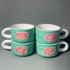 Habitat Italian Ceramic Pig Tea Cups